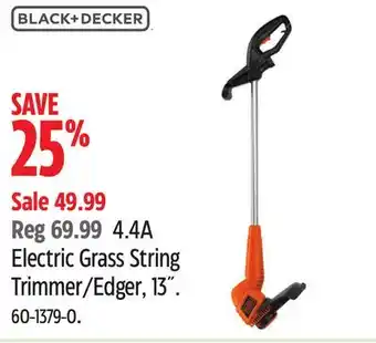 Canadian Tire Black & Decker 4.4A Electric Grass String Trimmer/Edger, 13˝ offer