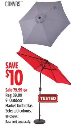 Canadian Tire 9´ Outdoor Market Umbrellas offer