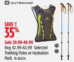 Canadian Tire Outbound Selected Trekking Poles or Hydration Pack offer