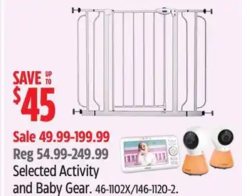 Canadian Tire Regalo Selected Activity and Baby Gear offer