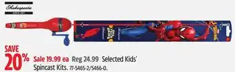 Canadian Tire Selected Kids' Spincast Kits offer
