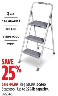 Canadian Tire 3-Step Stepstool Up to 225-lb capacity offer