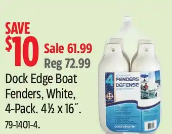 Canadian Tire Dock Edge Boat Fenders, White, 4-Pack offer