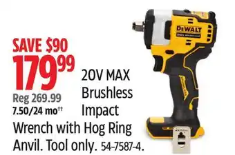 Canadian Tire 20V MAX Brushless Impact Wrench with Hog Ring Anvil offer