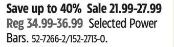 Canadian Tire Selected Power Bars offer