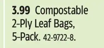 Canadian Tire Compostable 2-Ply Leaf Bags, 5-Pack offer