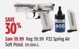 Canadian Tire Walther P22 Spring Air Soft Pistol offer