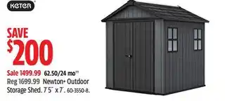 Canadian Tire Keter Newton+ Outdoor Storage Shed offer