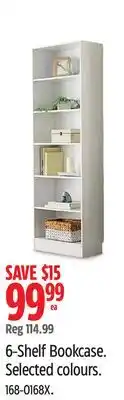 Canadian Tire For Living 6-Shelf Bookcase offer