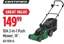 Canadian Tire Certified 10A 2-in-1 Push Mower, 14˝ offer