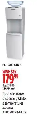 Canadian Tire Top-Load Water Dispenser, White. 2 temperatures offer