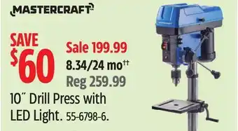 Canadian Tire 10˝ Drill Press with LED Light offer