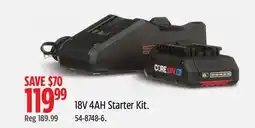 Canadian Tire Bosch 18V 4AH Starter Kit offer