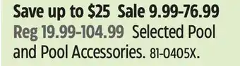 Canadian Tire Selected Pool and Pool Accessories offer