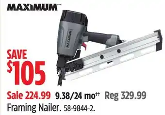 Canadian Tire Framing Nailer offer