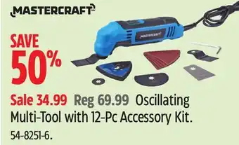 Canadian Tire Mastercraft Oscillating Multi-Tool with 12-Pc Accessory Kit offer