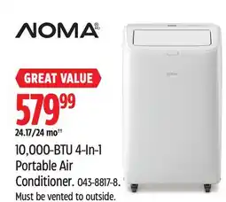 Canadian Tire NOMA 10,000-BTU 4-In-1 Portable Air Conditioner offer