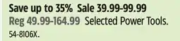 Canadian Tire Selected Power Tools offer