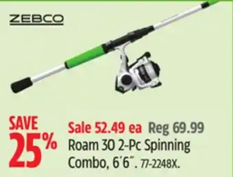 Canadian Tire Roam 30 2-Pc Spinning Combo, 6´6˝ offer