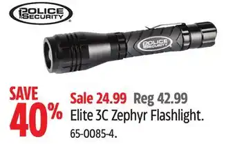 Canadian Tire Police Security Elite 3C Zephyr Flashlight offer