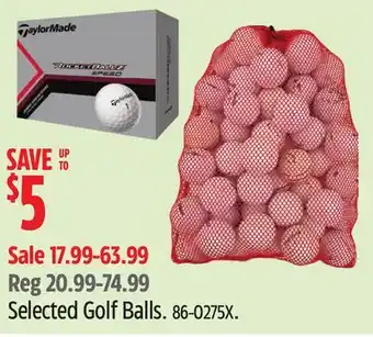 Canadian Tire Taylor made Selected Golf Balls offer