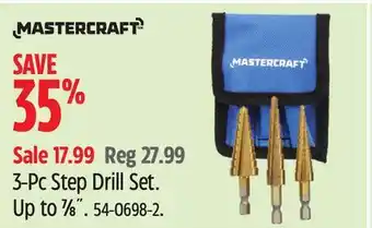 Canadian Tire 3-Pc Step Drill Set offer