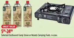 Canadian Tire Selected Outbound Camp Stove or Woods Camping Fuels offer