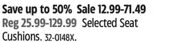 Canadian Tire Selected Seat Cushions offer