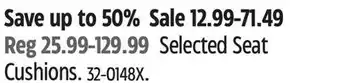 Canadian Tire Selected Seat Cushions offer