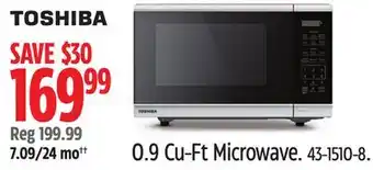 Canadian Tire Toshiba 0.9 Cu-Ft Microwave offer
