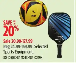 Canadian Tire Selected Sports Equipment offer