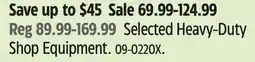 Canadian Tire Selected Heavy-Duty Shop Equipment offer