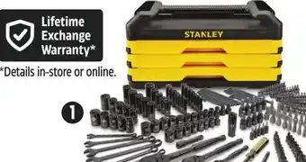 Canadian Tire 203-Pc Black Chrome Socket Set. 1⁄4˝, 3⁄8˝, 1⁄2˝ drive sizes offer