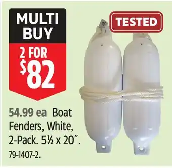 Canadian Tire Boat Fenders, White, 2-Pack offer