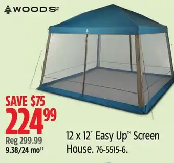 Canadian Tire 12 x 12´ Easy Up Screen House offer