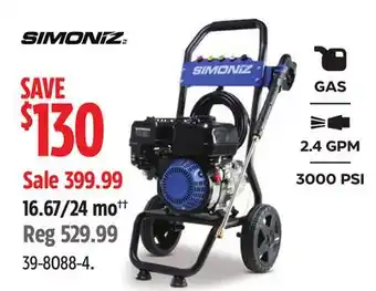 Canadian Tire GAS 2.4 GPM 3000 PSI offer