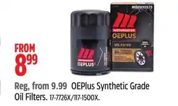 Canadian Tire OEPlus Synthetic Grade Oil Filters offer