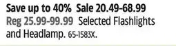 Canadian Tire Selected Flashlights and Headlamp offer