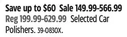 Canadian Tire Selected Car Polishers offer