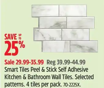 Canadian Tire Smart Tiles Peel & Stick Self-Adhesive Kitchen & Bathroom Wall Tiles offer