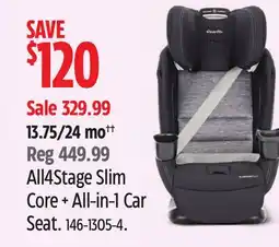 Canadian Tire All4Stage Slim Core + All-in-1 Car Seat offer