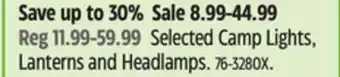 Canadian Tire Outbound Selected Camp Lights offer