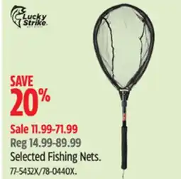 Canadian Tire Selected Fishing Nets offer