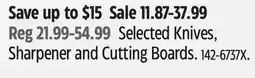 Canadian Tire Henckels Selected Knives, Sharpener and Cutting Boards offer