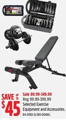 Canadian Tire Selected Exercise Equipment and Accessories offer