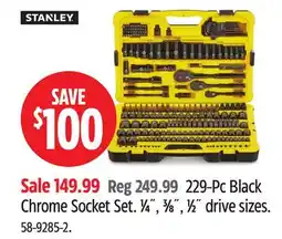Canadian Tire STANLEY 229-Pc Black Chrome Socket Set offer