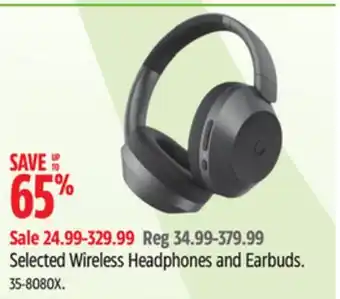 Canadian Tire Selected Wireless Headphones and Earbuds offer