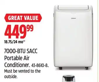 Canadian Tire Noma 7000-BTU SACC Portable Air Conditioner offer