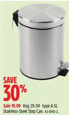 Canadian Tire Stainless-Steel Step Can offer