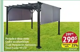 Sushi Shop 2Side Pergola on Aluminum Steel Frame 10'x10' offer